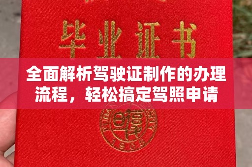 进贤全面解析驾驶证制作的办理流程，轻松搞定驾照申请
