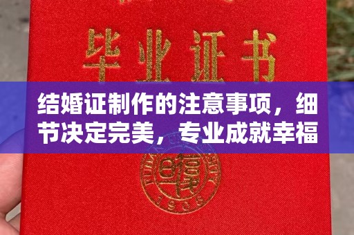 官渡结婚证制作的注意事项，细节决定完美，专业成就幸福